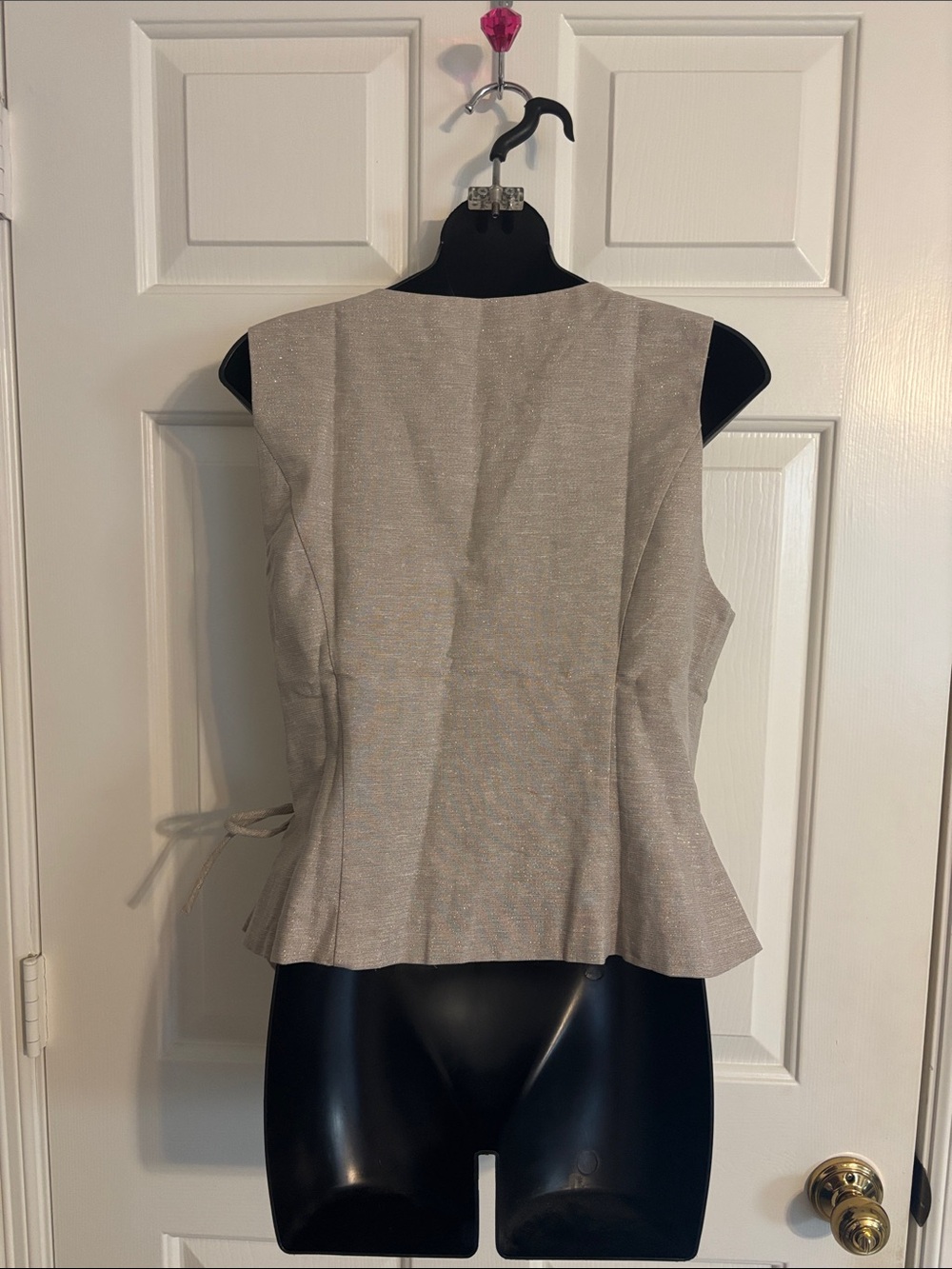 LOFT Shimmer Linen Cotton Wrap Tank Size M NWT - Picture 6 of 8